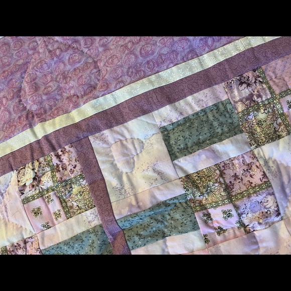 Vintage handmade Quilt Blanket 38” - Picture 4 of 6